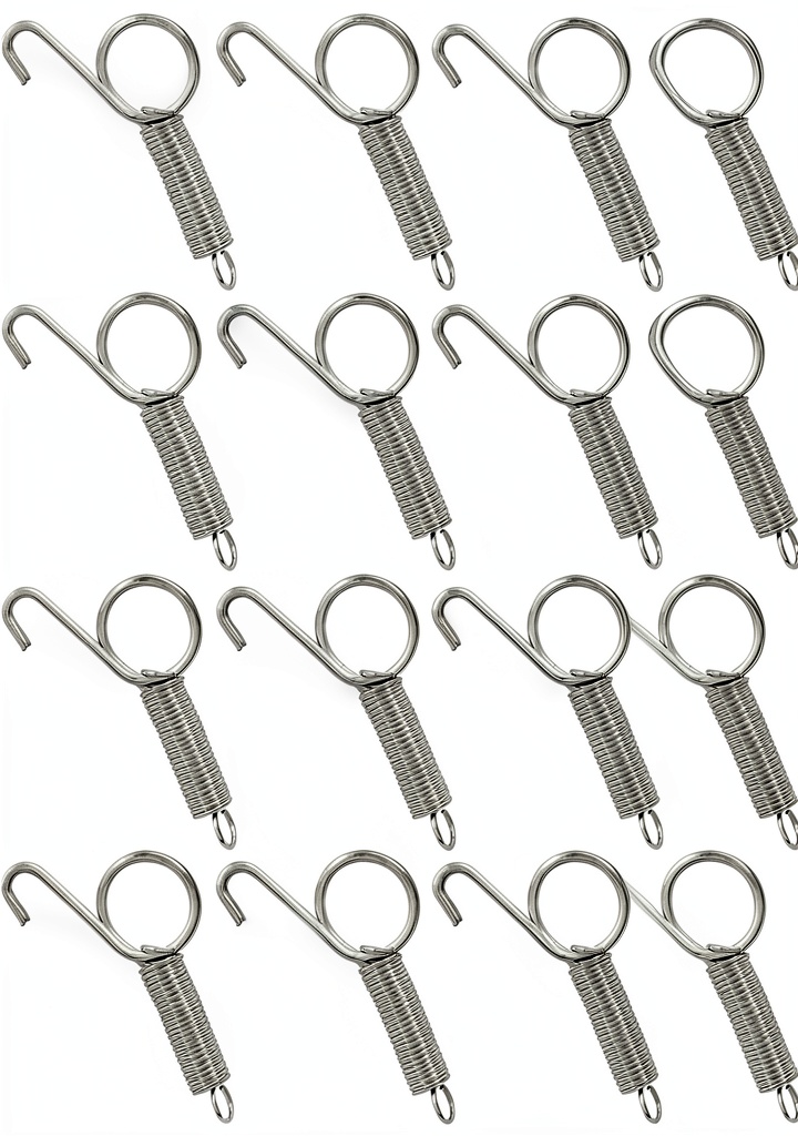 PHITUODA spring latch hooks installed on a pet cage door