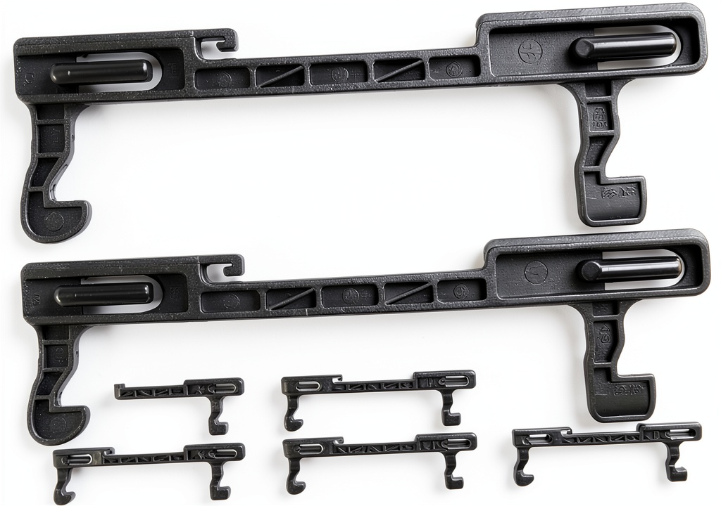 'Cabilock microwave door latch shown in black ABS material'