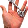 Abaodam Stainless Steel Hook Latch Windproof Security Silver-1