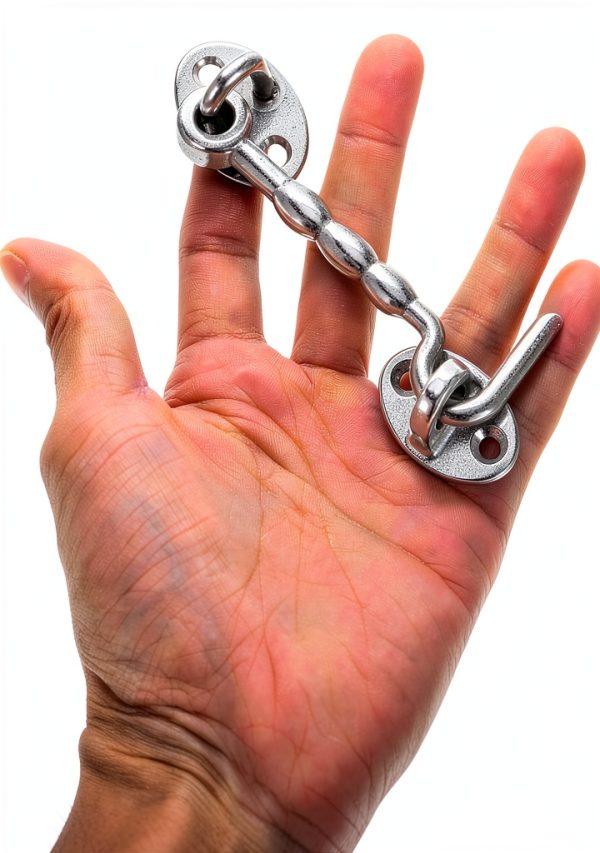 Abaodam Stainless Steel Hook Latch Windproof Security Silver-1