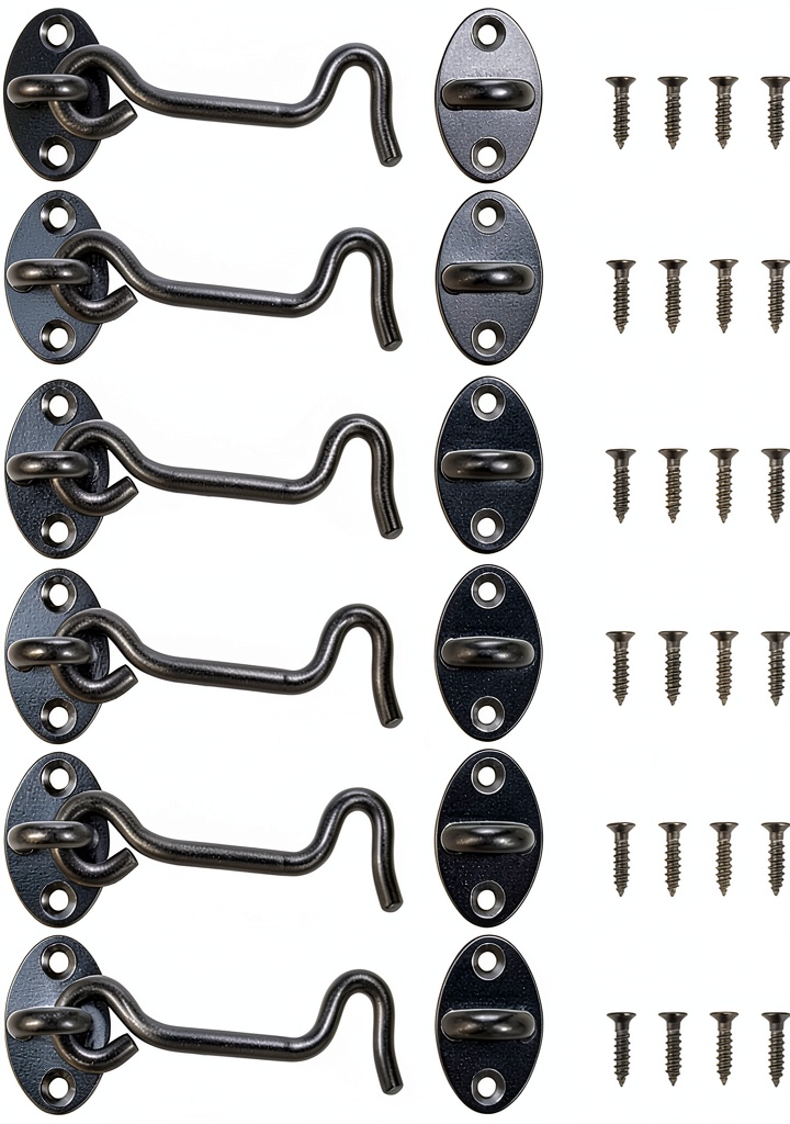 'Dluno stainless steel door latch mounted on a wooden door'