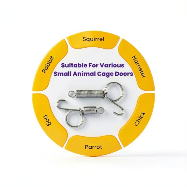 SATUY Spring Latch Hook Pet Cage Door Secure Galvanized-6