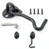 BXUYAOXMC Eye Hook Latch Black Stainless Steel Door Lock-5