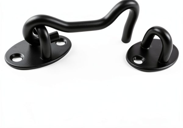 BXUYAOXMC Eye Hook Latch Black Stainless Steel Door Lock-7