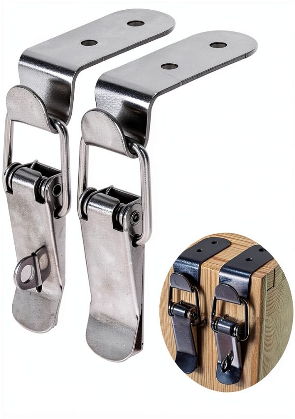 Stainless Steel Hook Latch Startbuymore Secure Tension Lock-6