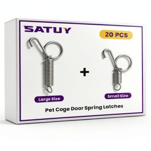 SATUY Spring Latch Hook Pet Cage Door Secure Galvanized-0