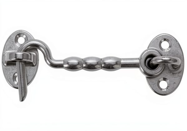 Abaodam Stainless Steel Hook Latch Windproof Security Silver-2