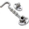 Abaodam Stainless Steel Hook Latch Windproof Security Silver-3