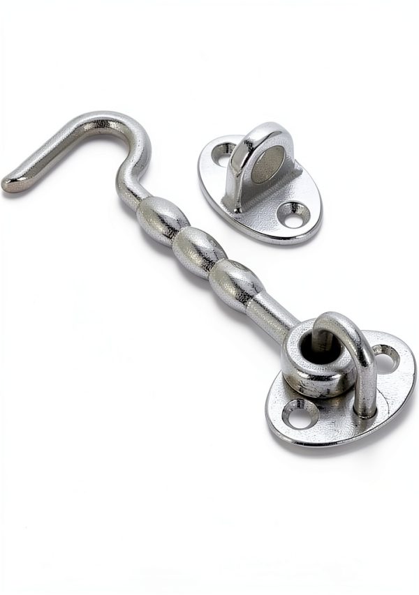 Abaodam Stainless Steel Hook Latch Windproof Security Silver-3