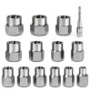 Bolt Extractor Kit,14 Piece Impact-Grade CR-MO Steel Nut Remover Set, 3/8" Drive Socket for Removing Frozen/Rusted/Rounded Bolts & Lug Nuts (Sizes 8-19mm),Automotive & Machinery Repair-1