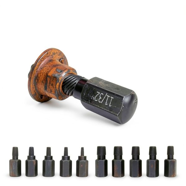 10-Piece Screw Extractor Set for Damaged and Stripped Screws, Alloy Steel Bolt Extractor for Household and Professional Use-0