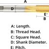 Metric M8 X 1.25 HSS Ti-Coated Straight Flute Thread Tap, M8 X 1.25mm Titanium Coated Thread Machine Tap Right Hand-3