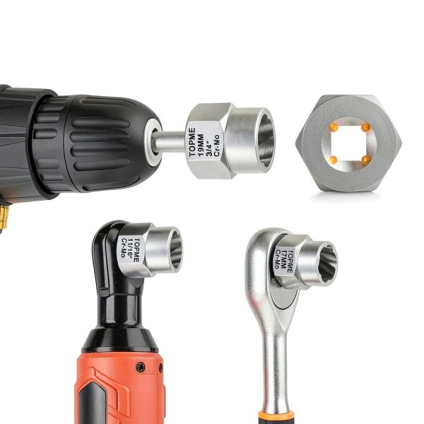 Bolt Extractor Kit,14 Piece Impact-Grade CR-MO Steel Nut Remover Set, 3/8" Drive Socket for Removing Frozen/Rusted/Rounded Bolts & Lug Nuts (Sizes 8-19mm),Automotive & Machinery Repair-3