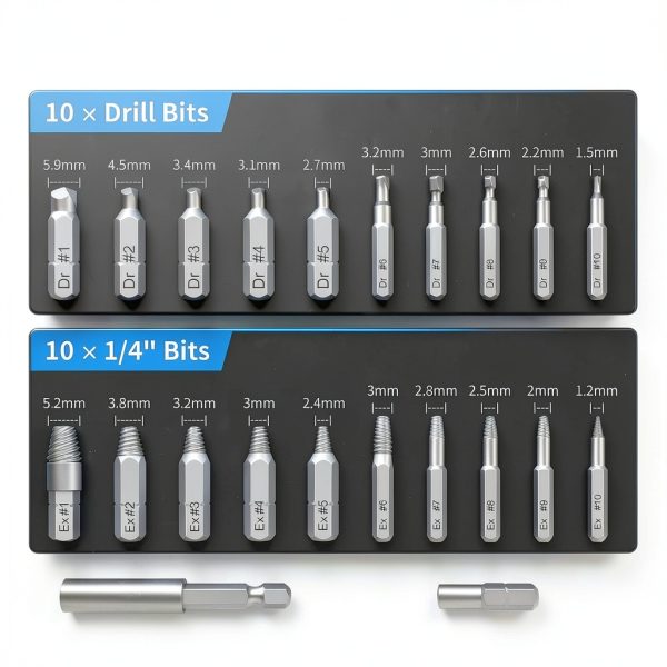 Damaged Screw Extractor Set STREBITO 32PCS with Magnetic Shaft-3
