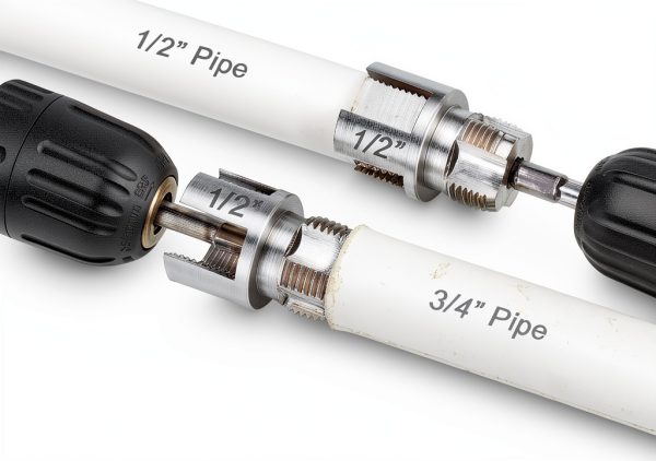 PVC Pipe Threader Kit Eyech Carbon Steel Dual-Function 3-Piece Set-6