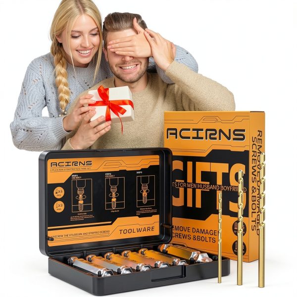 Damaged Screw Extractor Set ACIRNS 9-Piece Tool with Carbide HSS White-4