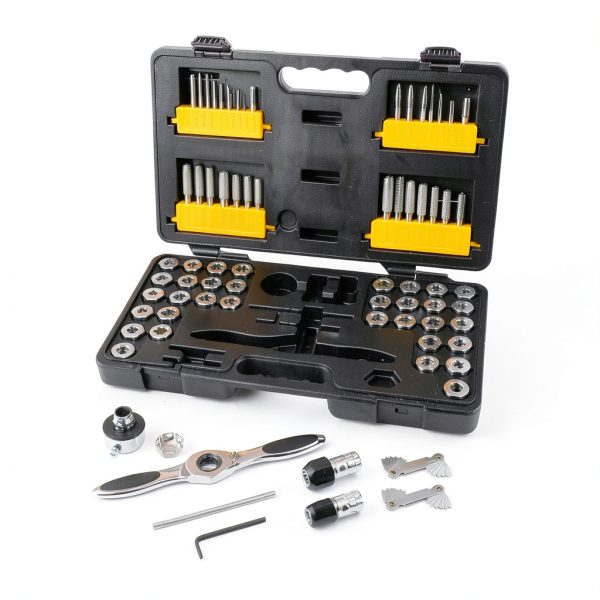 GEARWRENCH 77 Piece SAE/Metric Ratcheting Tap and Die Set -3887-1