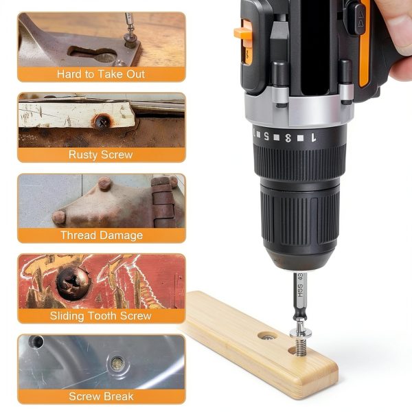 CASEKEY Screw Extractor Set for Men Valentine Father Day Gift Steel-7